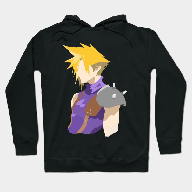 Cool Cloud Strife Minimalistic Hoodie by Kidrock96